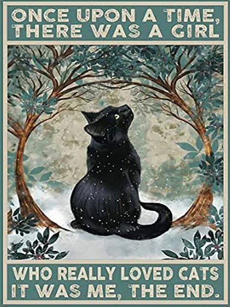 Cat Under Moonlit Trees