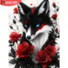 HUACAN Diamond Painting Kit – Rose Garden Fox HUACAN Diamond Painting Kit – Rose Garden Fox