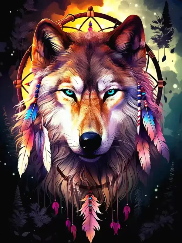 Feathered Wolf Sunset