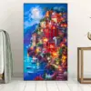 HUACAN Diamond Painting Kit – Starry Night House by the Lake, Large 40x70cm Wall Art HUACAN Diamond Painting Kit – Starry Night House – photo 3