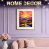 HUACAN Diamond Painting Kit – Sunset Mountain Forest – photo 3