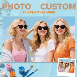 HUACAN Custom Photo Paint by Numbers – Birthday Kit