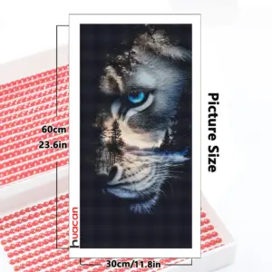 HUACAN Diamond Painting Kit – Lion Portrait – photo 2