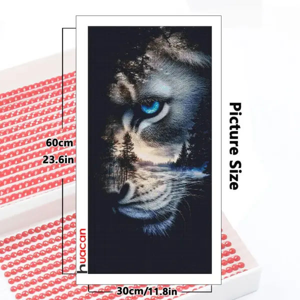 HUACAN Diamond Painting Kit – Lion Portrait HUACAN Diamond Painting Kit – Lion Portrait – photo 2