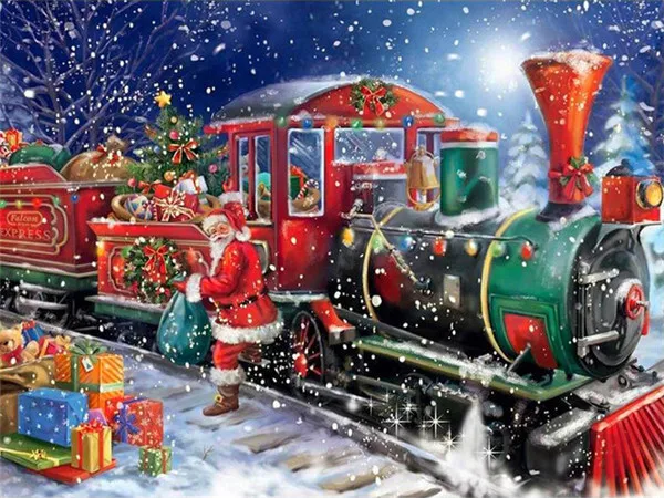 Carregando o Trem Expresso do Papai Noel