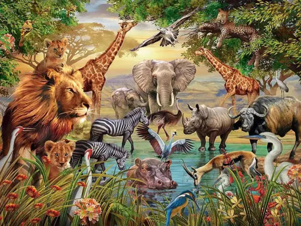 HUACAN Diamond Painting Kit – Safari Trio – photo 2