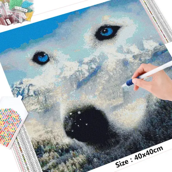 HUACAN Diamond Painting Kit – Wolf Spirit HUACAN Diamond Painting Kit – Wolf Spirit – photo 3