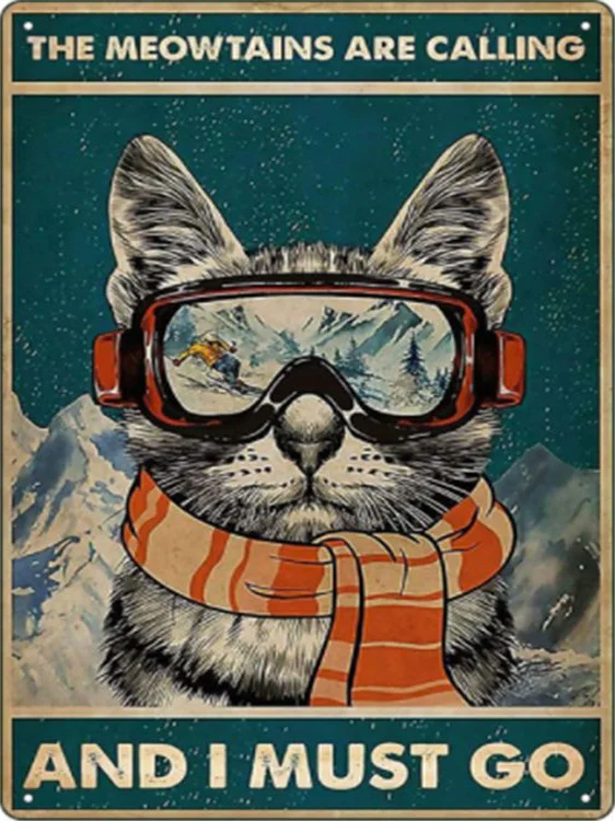 Cat with Ski Goggles