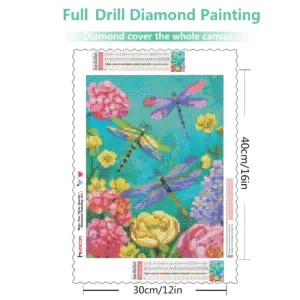 HUACAN Diamond Painting Kit – Dragonfly Garden – photo 2