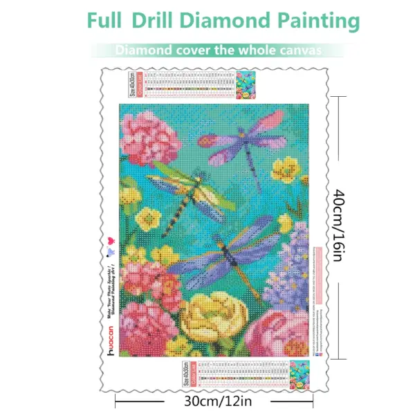 HUACAN Diamond Painting Kit – Dragonfly Garden HUACAN Diamond Painting Kit – Dragonfly Garden – photo 2