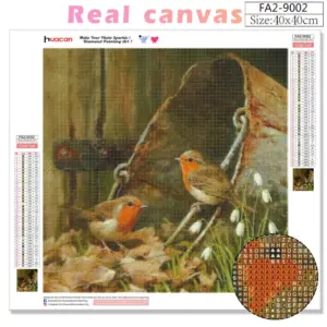 HUACAN Diamond Painting Kit – Songbird Wall Art – photo 2