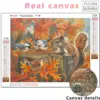 HUACAN Diamond Painting Kit – Autumn Squirrel Kit Pintura com Diamantes HUACAN – Esquilo de Outono – foto 2