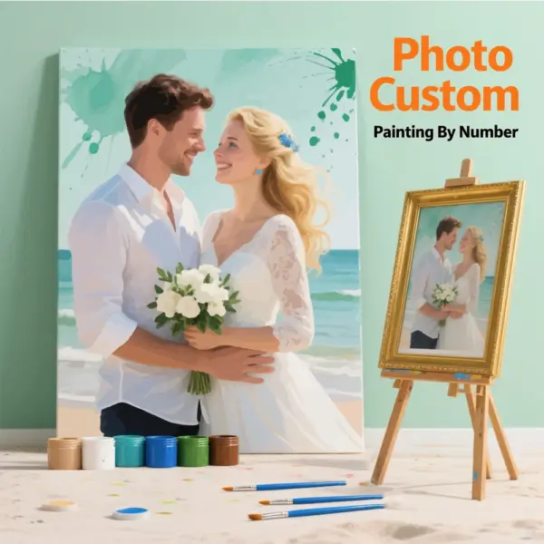 HUACAN Custom Photo Paint by Numbers – Home Decor HUACAN Custom Photo Paint by Numbers – Home Decor