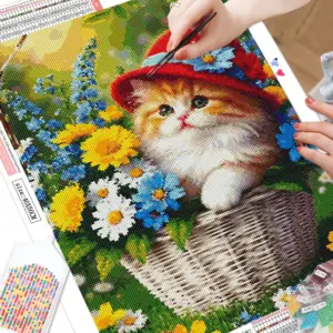 HUACAN Diamond Painting Kit – Daisy Cat – photo 2