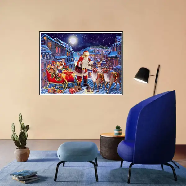 HUACAN Diamond Painting Kit – Santa Express Train Kit Pintura com Diamantes HUACAN – Trem do Papai Noel – foto 5