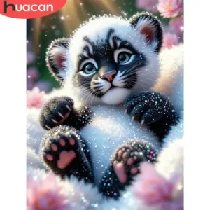 HUACAN Diamond Painting Kit – Snow Tiger