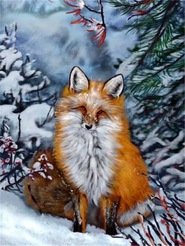 Fox in the Snowy Thicket