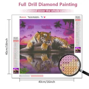 HUACAN Diamond Painting Kit – Tiger Portrait – photo 2