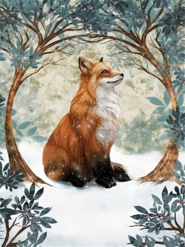 Fox in the Winter Archway