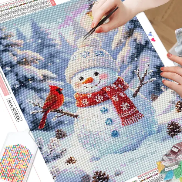 Kit Pintura com Diamantes HUACAN – Boneco de Neve – foto 2