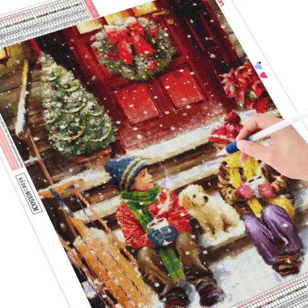 HUACAN Diamond Painting Kit – Kids Christmas Room – photo 3