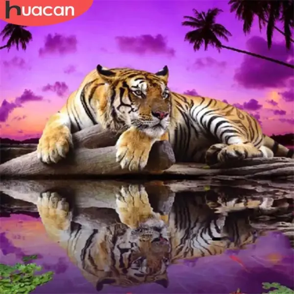 HUACAN Diamond Painting Kit – Tiger Portrait HUACAN Diamond Painting Kit – Tiger Portrait