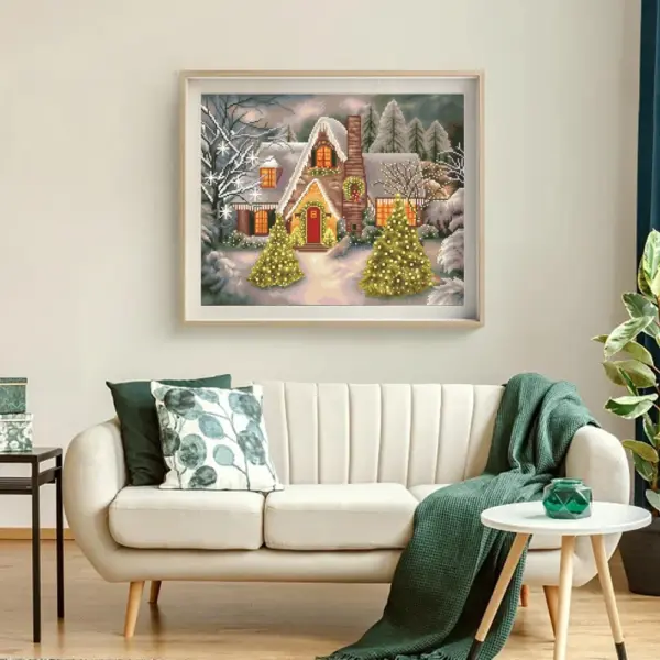 HUACAN Diamond Painting Kit – Winter Pine Forest – photo 6