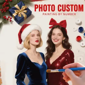 HUACAN Custom Photo Paint by Numbers – Holiday Kit