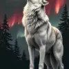 HUACAN Diamond Painting Kit – Moon Mountain Wolf – photo 2