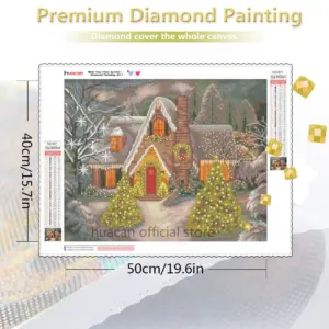 HUACAN Diamond Painting Kit – Winter Pine Forest – photo 2