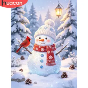 HUACAN Diamond Painting Kit – Snowman Wall Decor