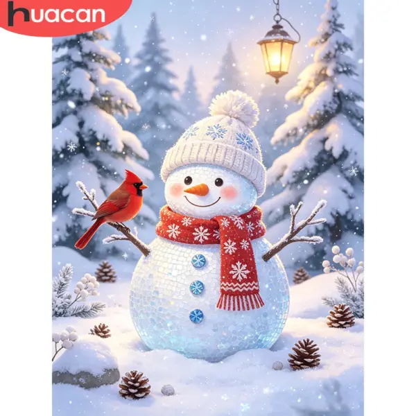 Kit Pintura com Diamantes HUACAN – Boneco de Neve