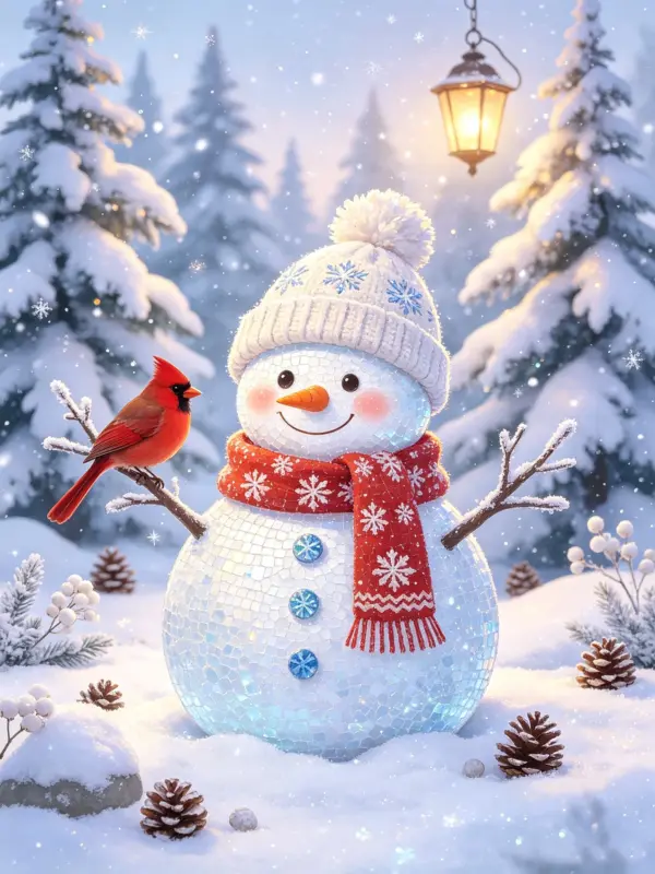 Kit Pintura com Diamantes HUACAN – Boneco de Neve – foto 2
