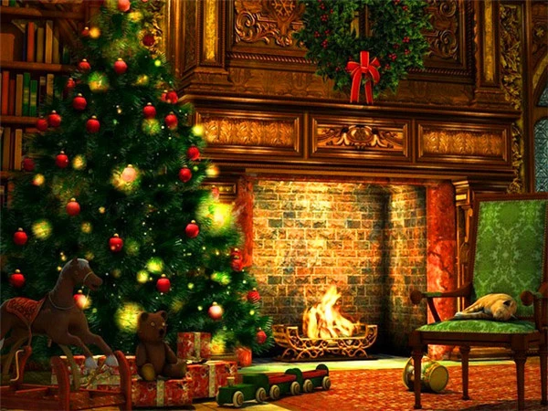 Grand Library Fireplace