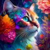 HUACAN Diamond Painting Kit – Playful Cat – photo 2