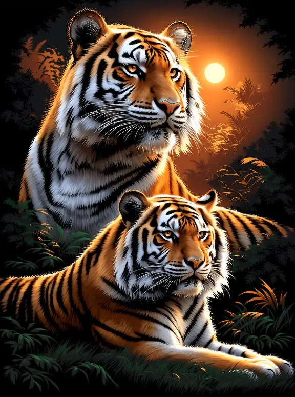 HUACAN Diamond Painting Kit – Jungle Tiger – photo 2