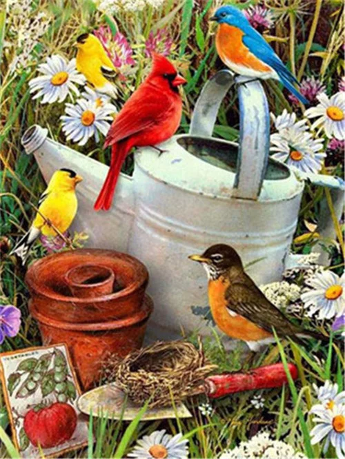 HUACAN Diamond Painting Kit – Perched Bluebird – photo 2