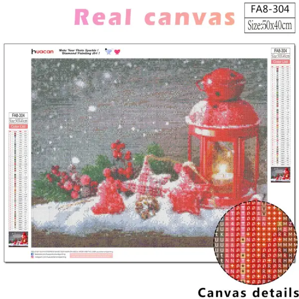 HUACAN Diamond Painting Kit – Christmas Candle – photo 3