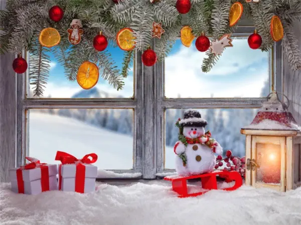 Snowy Windowsill Snowman