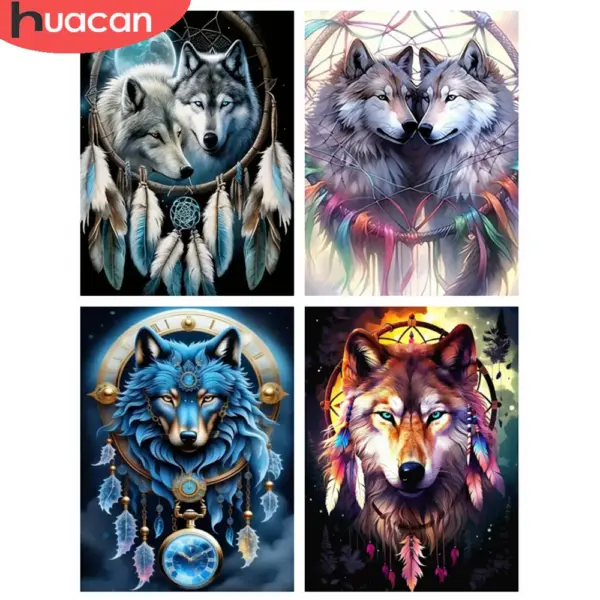 HUACAN Diamond Painting Kit – Lone Wolf HUACAN Diamond Painting Kit – Lone Wolf