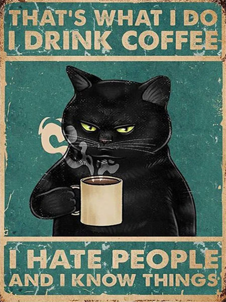 Grumpy Cat with Coffee