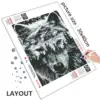 HUACAN Diamond Painting Kit – Monochrome Wolf HUACAN Diamond Painting Kit – Monochrome Wolf – photo 4
