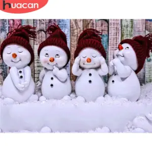 HUACAN Diamond Painting Kit – Frosty Snowman