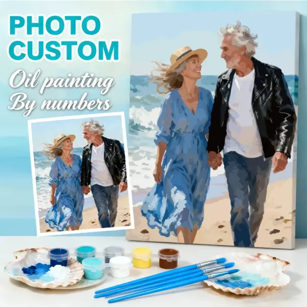 HUACAN Custom Photo Paint by Numbers – Simple Kit HUACAN Custom Photo Paint by Numbers – Simple Kit