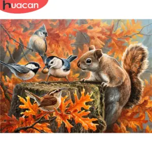 HUACAN Diamond Painting Kit – Autumn Squirrel