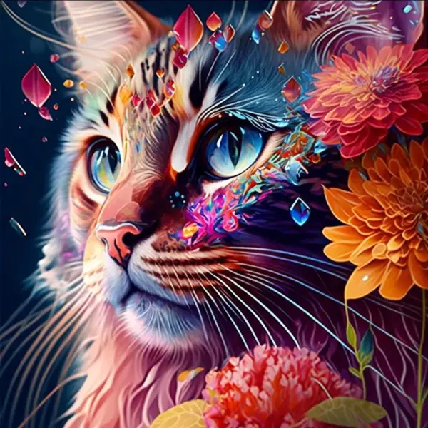 Crystal-Eyed Cat Close-Up