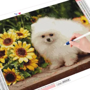 HUACAN Diamond Painting Kit – Puppy Portrait – photo 2