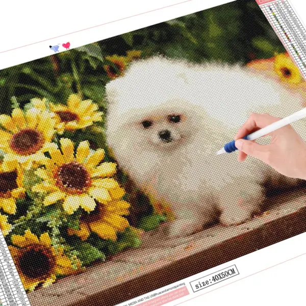 HUACAN Diamond Painting Kit – Puppy Portrait HUACAN Diamond Painting Kit – Puppy Portrait – photo 2