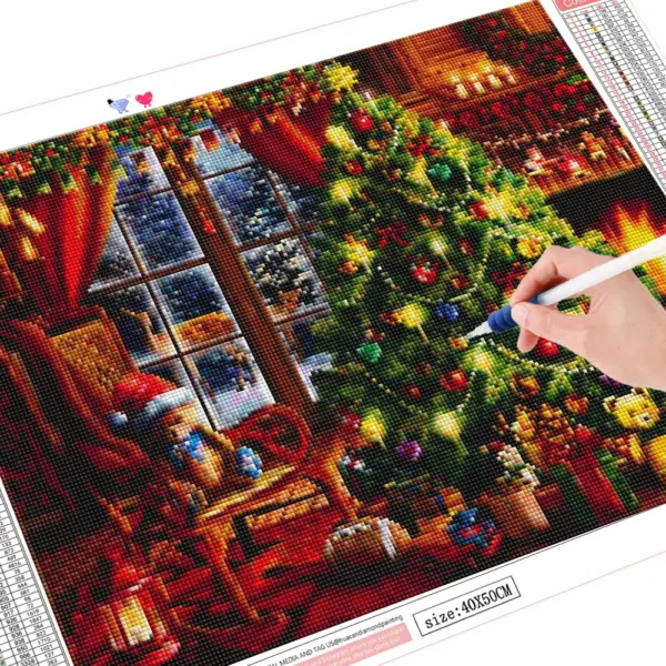 HUACAN Diamond Painting Kit – Santa Claus Wall Art – photo 2