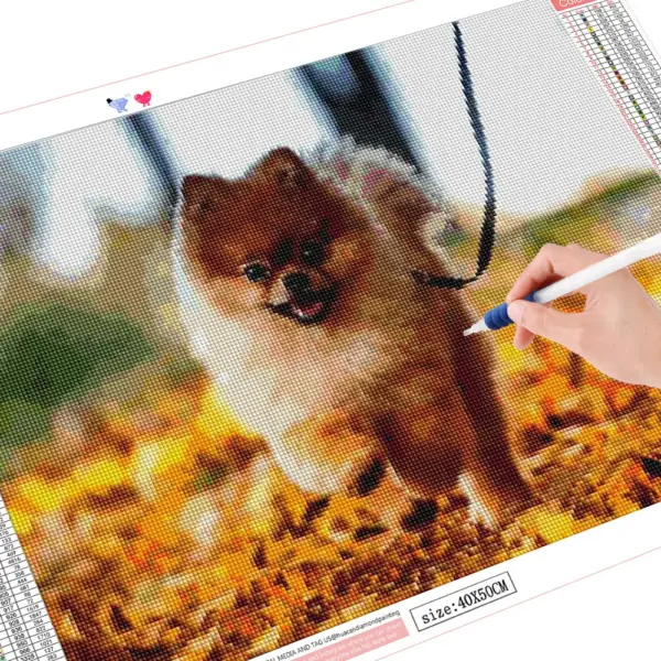 HUACAN Diamond Painting Kit – Puppy Portrait HUACAN Diamond Painting Kit – Puppy Portrait – photo 3